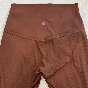 Lululemon Align Ribbed High-Rise Pant 25" Roasted Brown Size 4